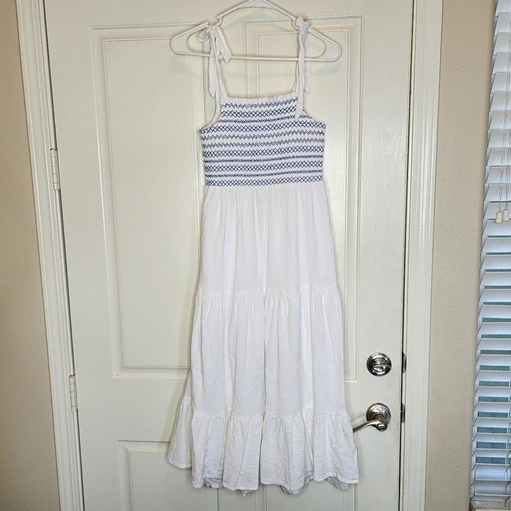 Lucky brand tiered midi dress- white- size XS!